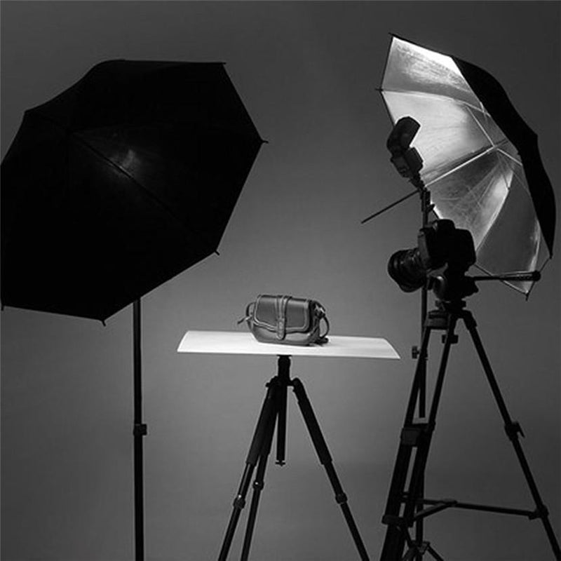 Portable Studio Video Flash Light Grained Umbrella Reflective Reflector Black Sliver Photo Photography Umbrellas eprolo