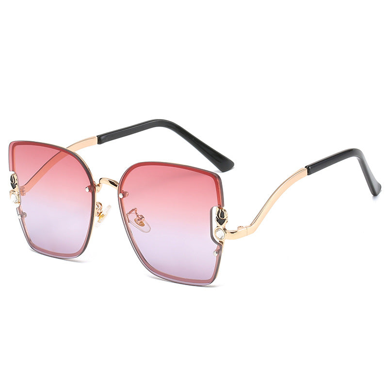 Frameless Trimming Diamond Sunglasses - Emete Store