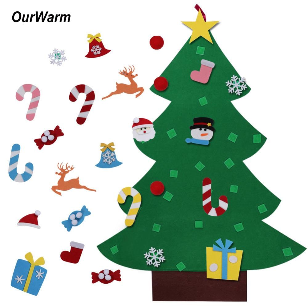 DIY Felt Christmas Tree Children Christmas Gifts Wall Decoration - Emete Store