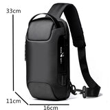 Waterproof USB Oxford Crossbody Bag Anti-theft Shoulder Sling Bag - Emete Store