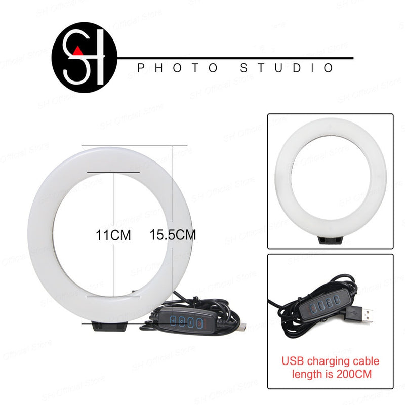 6inch Mini LED Desktop Video Ring Light Selfie Lamp eprolo