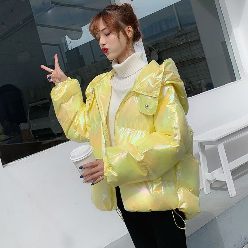 Shiny Down Cotton Padded Jacket - Emete Store