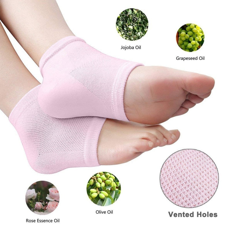 Silicone Moisturizing Gel Heel Socks - Emete Store