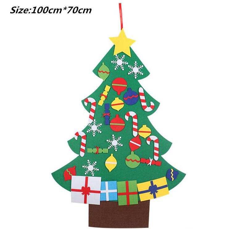 DIY Felt Christmas Tree Children Christmas Gifts Wall Decoration - Emete Store