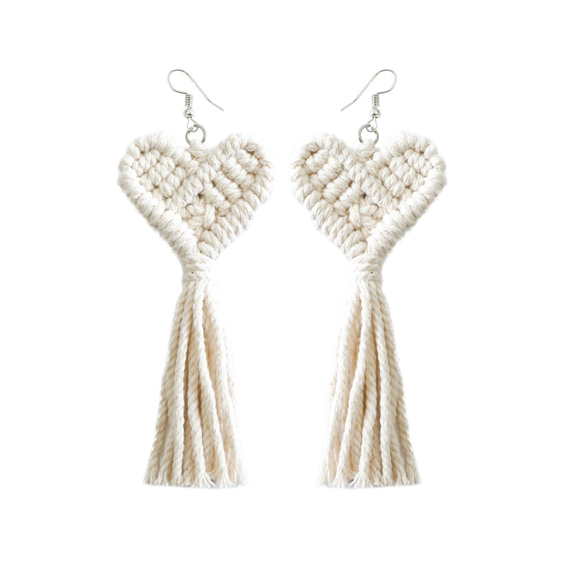 Rice Beads Tassels Earrings - Emete Store