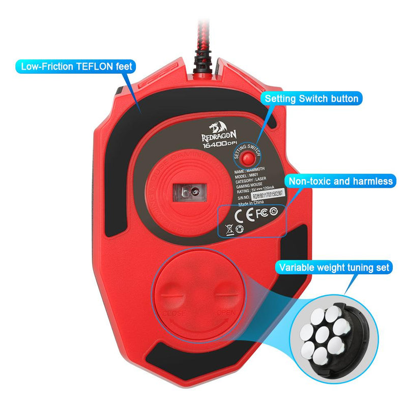 Gaming Mouse PC speed Laser engine 9 programmable eprolo
