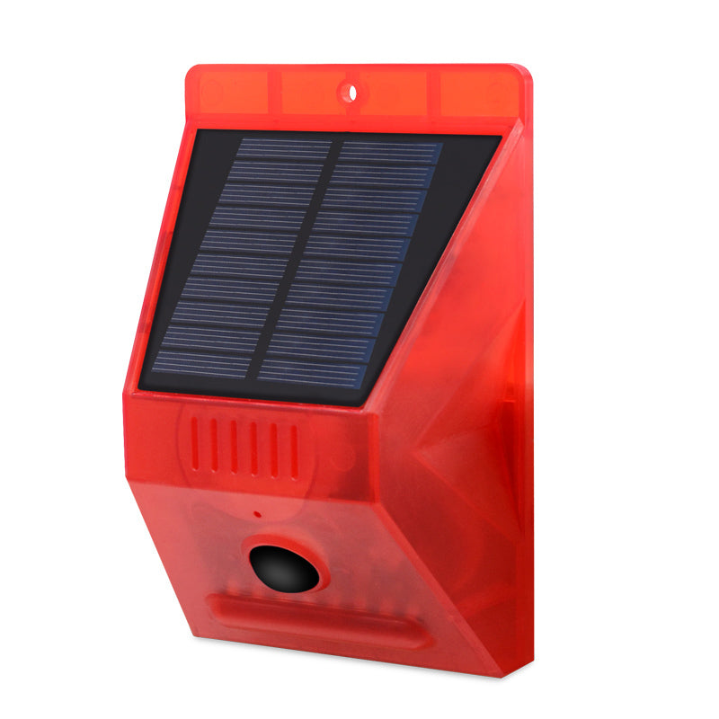 Solar Alarm Light Remote Control Alarm Human Body Induction Infrared Sound eprolo