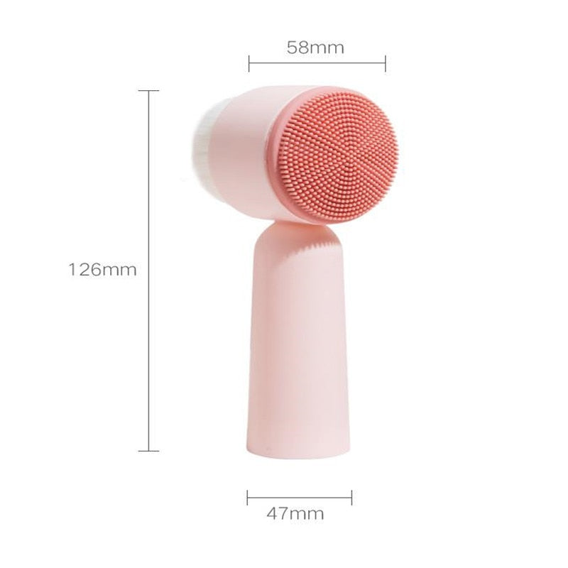 Portable Double Side Silicone Facial Cleanser Brush eprolo
