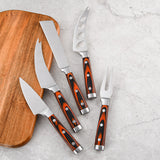 Stainless Steel Cheese Knife Colourful Wooden Handle - Emete Store