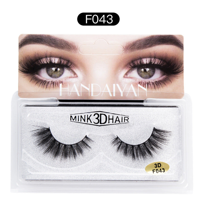 Explosive 3D Mink Hair False Eyelashes Curled Soft Slender Three Dimensional Thick False Eyelashes - Emete Store