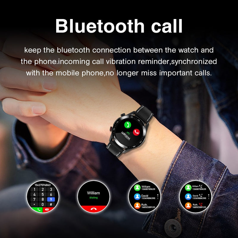 E1-2 Smart Watch Men Bluetooth Call Custom Dial Full Touch Screen - Emete Store