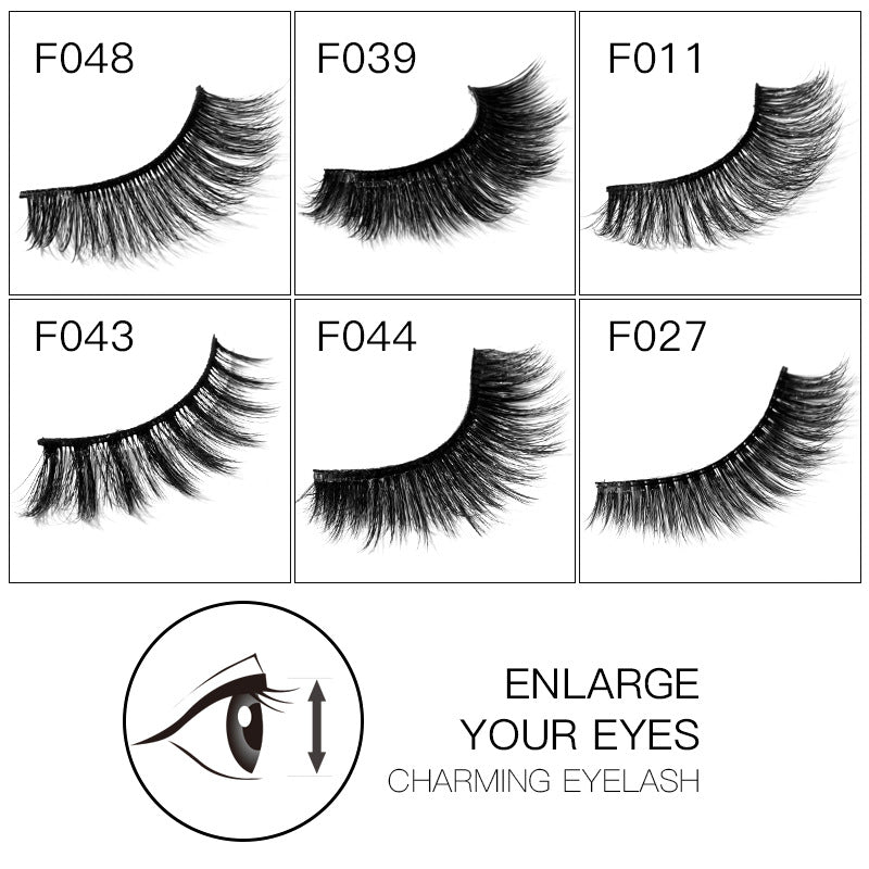 Explosive 3D Mink Hair False Eyelashes Curled Soft Slender Three Dimensional Thick False Eyelashes - Emete Store