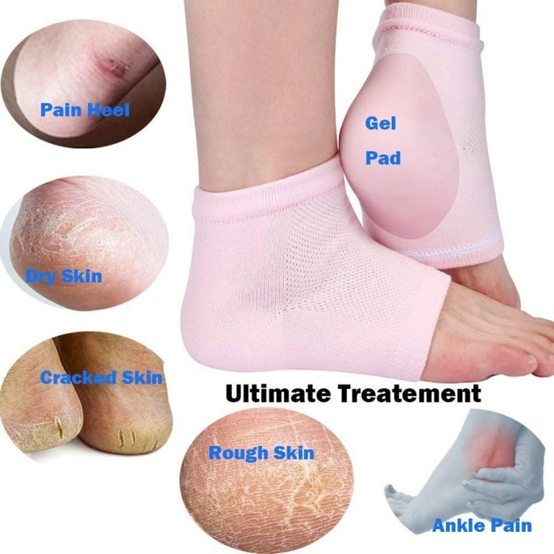 Silicone Moisturizing Gel Heel Socks - Emete Store