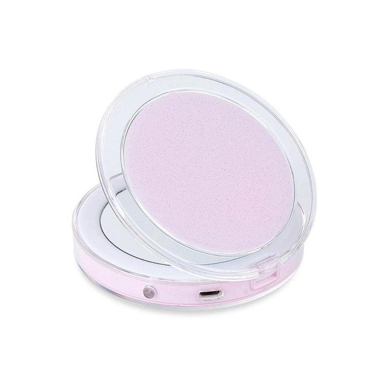 LED Lighted 3X Magnifying Portable Mini Makeup Mirror - Emete Store