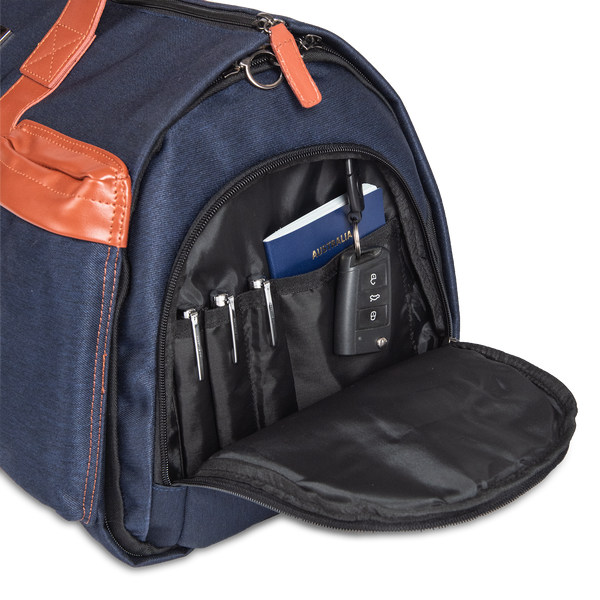 Men's Leather Overnight Waterproof Travel Bag Hand Luggage eprolo