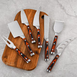 Stainless Steel Cheese Knife Colourful Wooden Handle - Emete Store