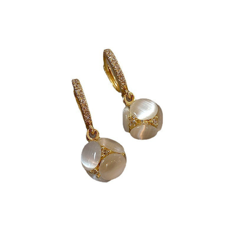 Light And Luxurious Opal Earrings - Emete Store