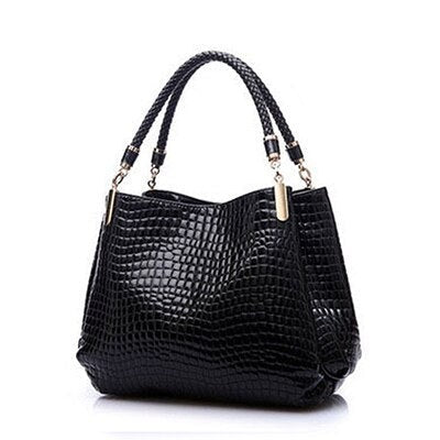 Luxury  PU Leather Handbags   Bolsa Sac Crocodile with shoulder bag holder eprolo