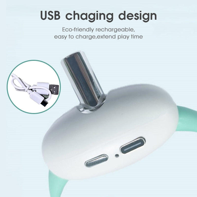 Automatic Cat Toy Smart Laser Teasing Cat Collar Electric USB Charging Kitten Amusing Toys Interactive Training Pet Items - Emete Store