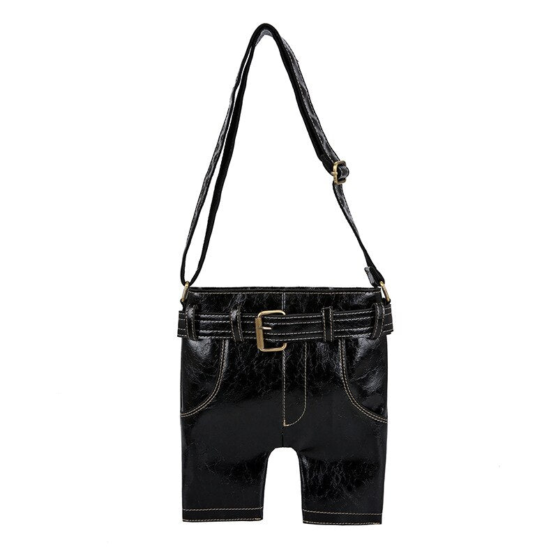 Denim Jean Shape Vintage Genuine Leather Bag eprolo