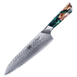 Damascus Chef's Knife Resin Handle Chef's Knife - Emete Store