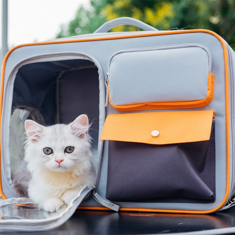 Dog and  Cat Backpack Portable Canvas Shoulder Cross Pet Bag eprolo