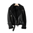 Faux Shearling Sheepskin Leather Fur Jackets - Emete Store