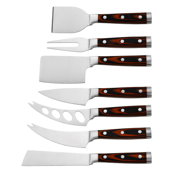 Stainless Steel Cheese Knife Colourful Wooden Handle eprolo