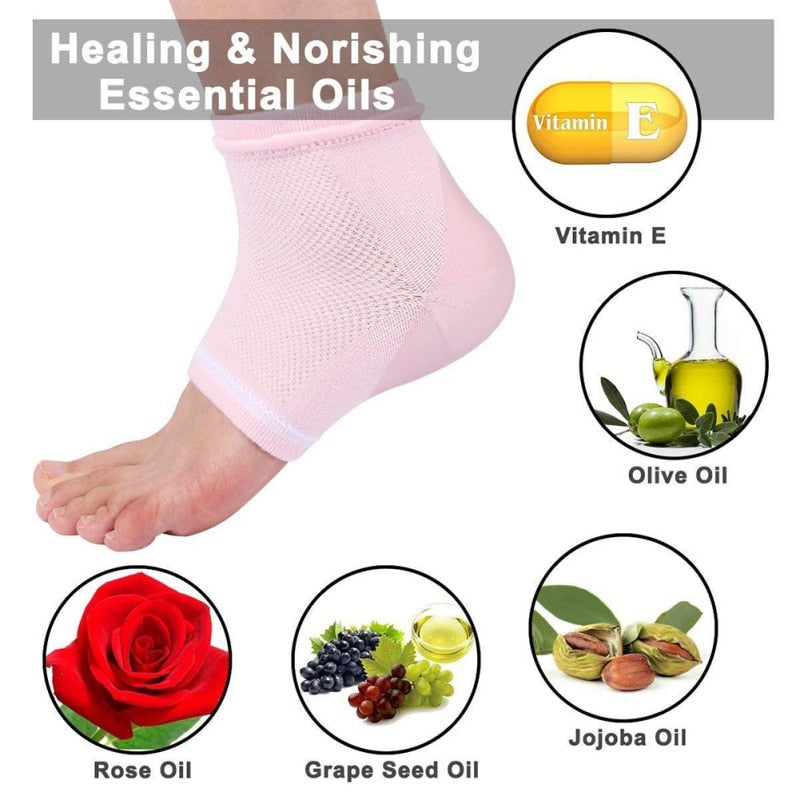 Silicone Moisturizing Gel Heel Socks - Emete Store