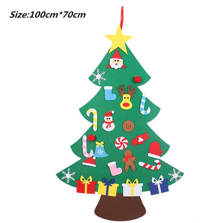 DIY Felt Christmas Tree Children Christmas Gifts Wall Decoration - Emete Store