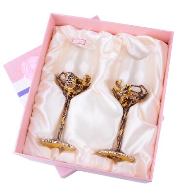 European Crystal Enamel Color Wine Champagne Goblet Creative High grade Wedding Gift Set eprolo