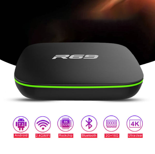 R69 Smart Android 7.1 TV Box 1GB 8GB 3D movie Media player - Emete Store