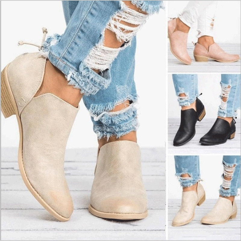Women Winter Boots Slip On Women Causal Ankle Boots Platform Shoes eprolo