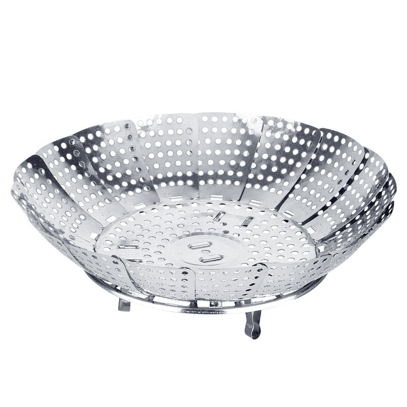 Stainless Steel Steaming Rack Retractable Folding Steamer Tray eprolo
