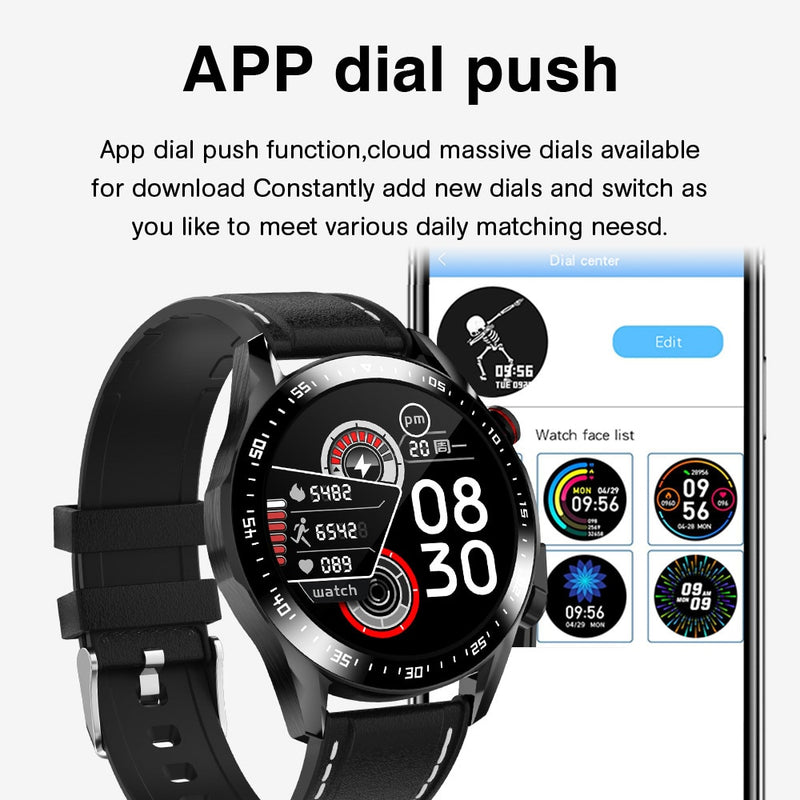 E1-2 Smart Watch Men Bluetooth Call Custom Dial Full Touch Screen - Emete Store