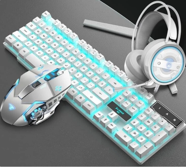 Keyboard Mouse Headset Glare Gaming Set - Emete Store