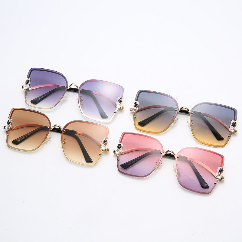 Frameless Trimming Diamond Sunglasses - Emete Store