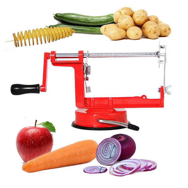 Household Hand-Cranked Potato Machine Stainless Steel Rotary Slicer - Emete Store