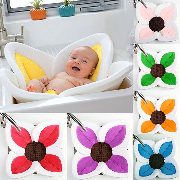 Baby Blooming Bath Flower Bathtub Mat Bath Cushion Infant Newborn Bath For Baby Blooming Sink Infant Shower Seat Accessories - Emete Store