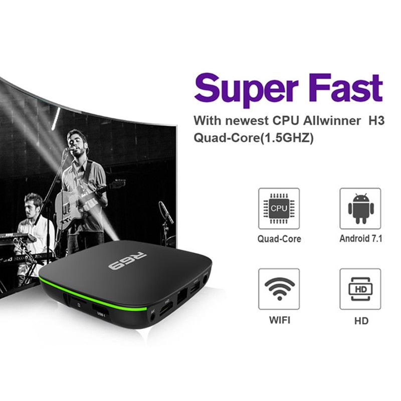 R69 Smart Android 7.1 TV Box 1GB 8GB 3D movie Media player - Emete Store