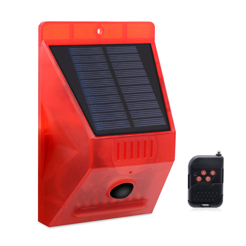 Solar Alarm Light Remote Control Alarm Human Body Induction Infrared Sound - Emete Store