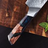 Damascus Chef's Knife Resin Handle Chef's Knife - Emete Store