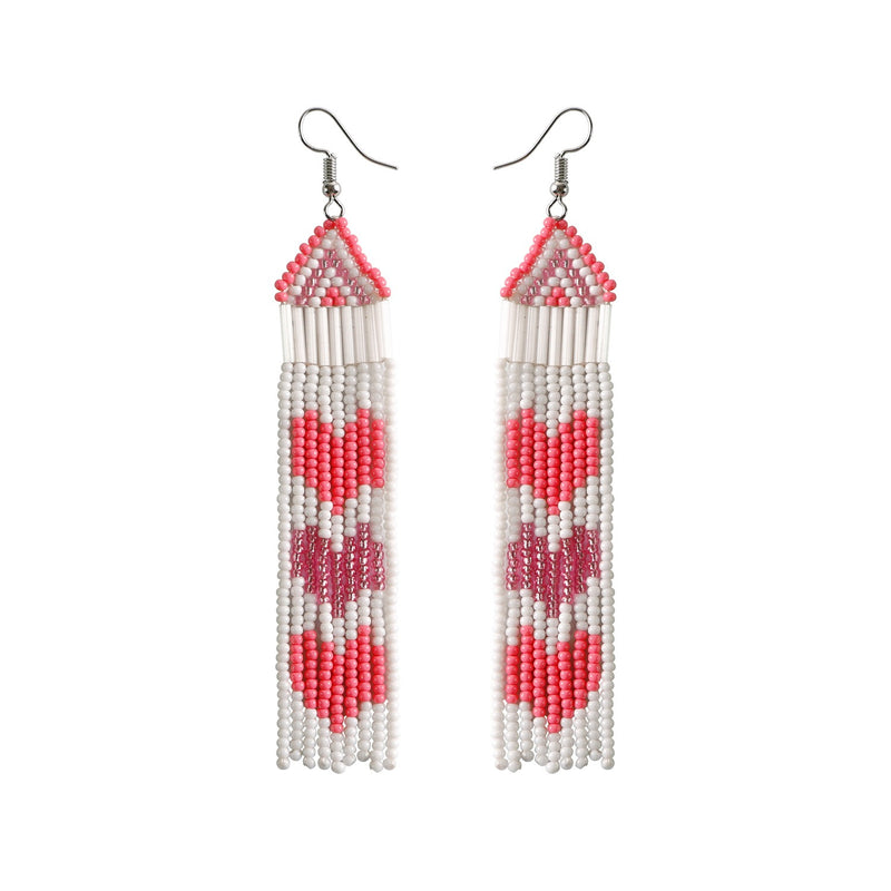 Rice Beads Tassels Earrings - Emete Store