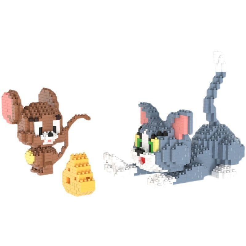 Cat And Mouse Micro-Particle Assembly Blocks Compatible With Lego Creative Ornaments Children's Educational Toys - Emete Store