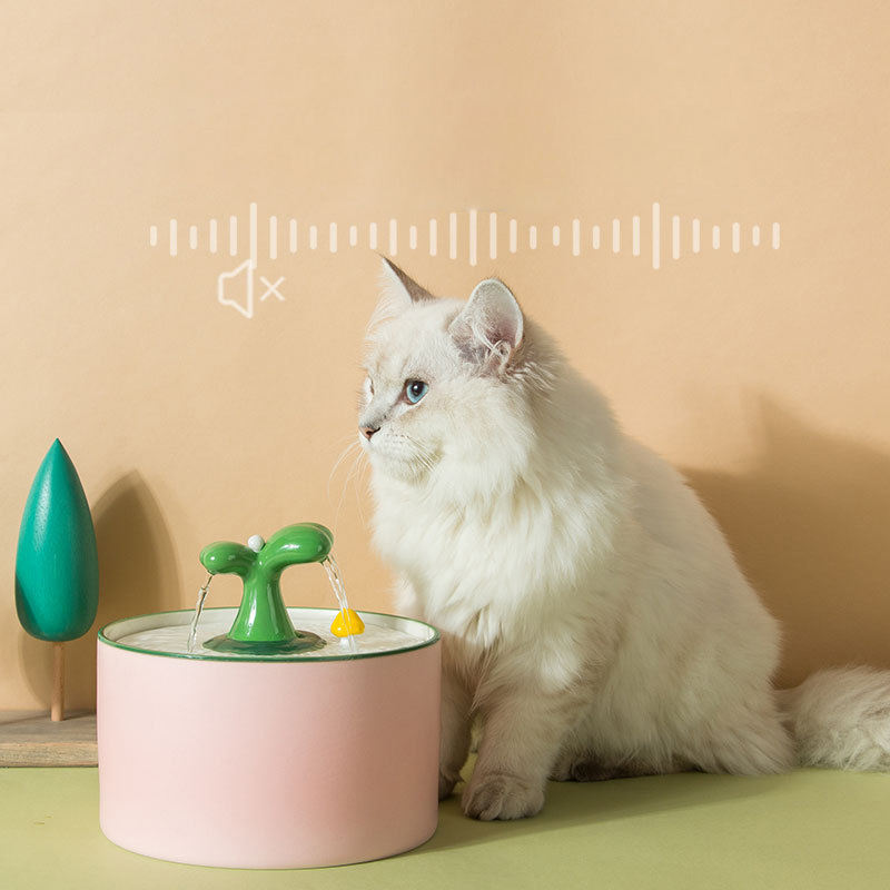 Cat Electric USB Ceramic Water Dispenser Mobile Automatic Water Dispenser Circulating Water Bowl Pet Supplies - Emete Store