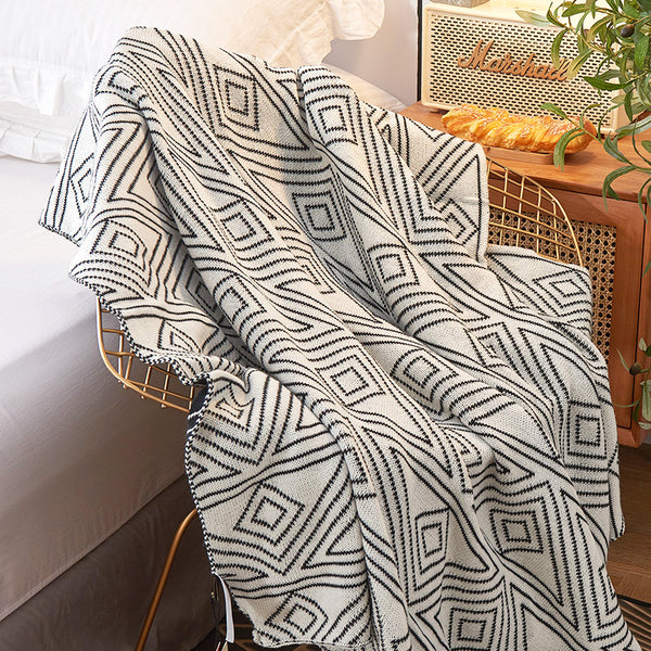 Knitted Casual Small Wool Blanket - Emete Store