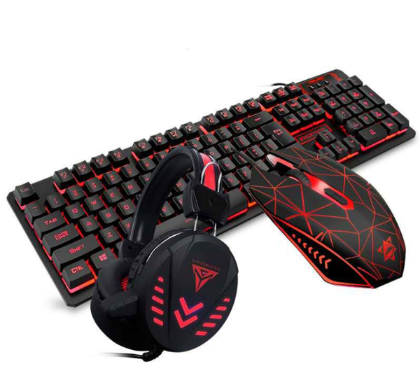 VX7 Waterproof LED Keyboard Mouse Headset Gaming set - Emete Store