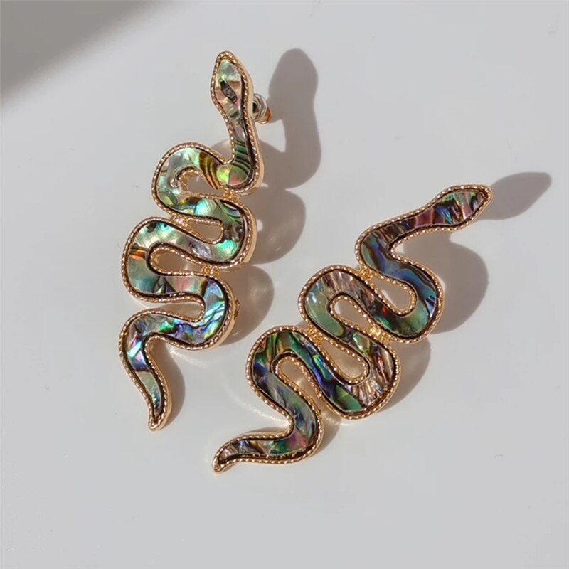 Snake Shaped Stud Earrings - Emete Store