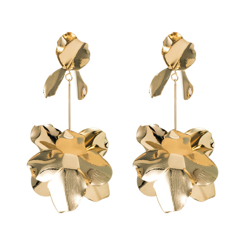 New ZA Alloy Gold Plated Geometric Earrings eprolo