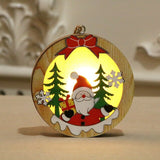 Christmas Decorations Wooden Luminous Pendants Christmas Tree Pendants - Emete Store